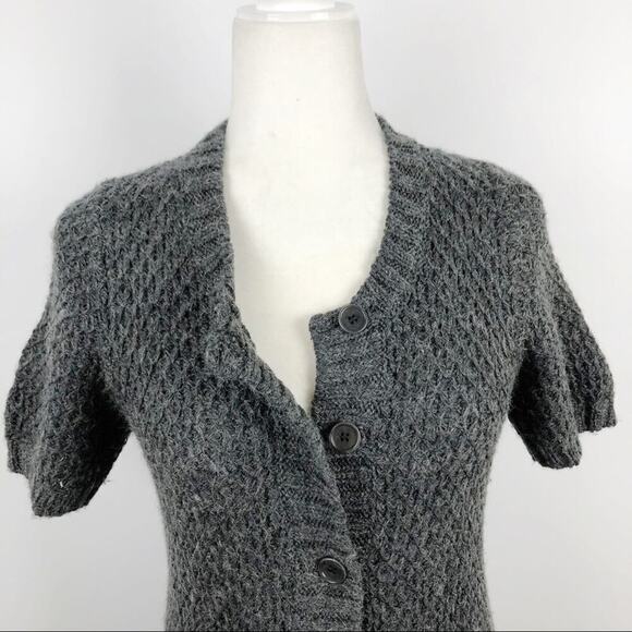 BCBGMaxzria Gray Wool Alpaca Blend Knit Sweater Dress Small - Picture 14 of 16
